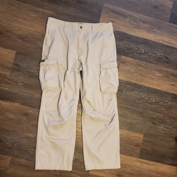 Men's Ralph Lauren Polo Jeans Military Surplus Cargo Khaki Pants, 38/32, Ivory - Picture 1 of 5